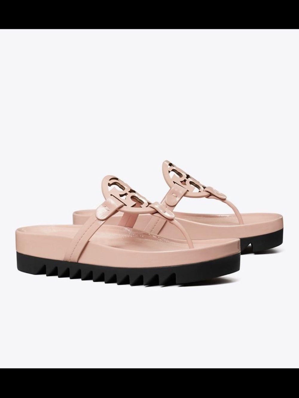 Tory Burch Blush Miller Platform Thong Sandals 9